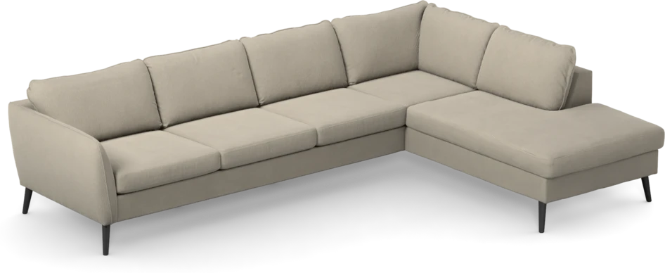 County - 3-sits soffa med divan höger - Grå