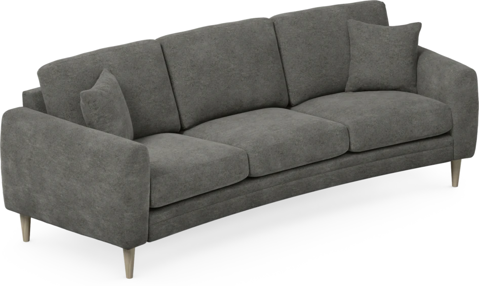 Eden - 3-sits soffa svängd - Grå