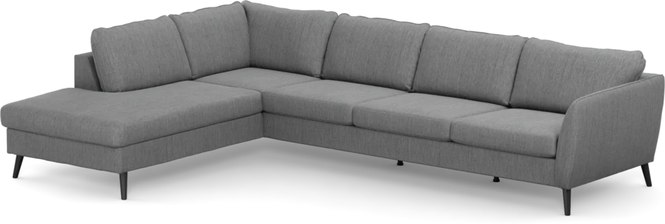 County - 3-sits soffa med divan vänster - Grå