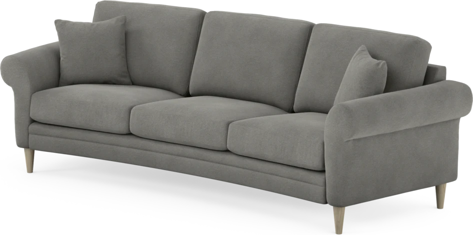 Eden - 3-sits soffa svängd - Grå
