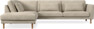 Willow - 3-sits soffa med divan vänster, fast klädsel - Beige