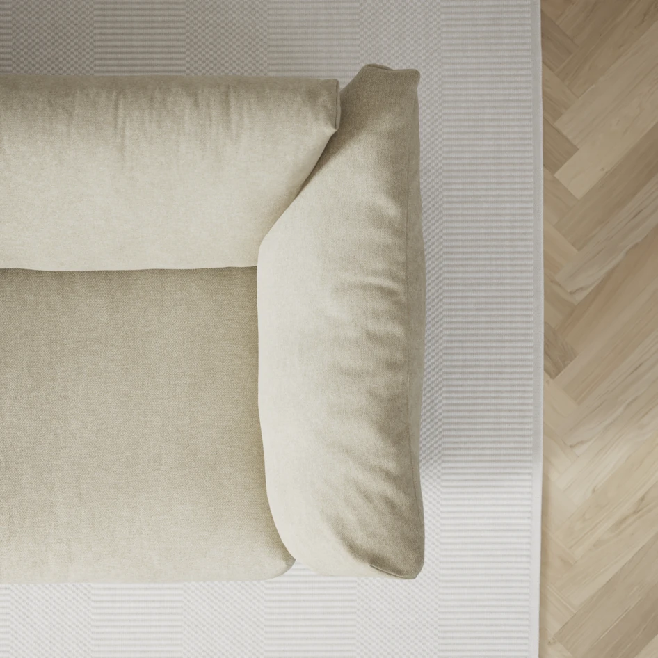 Cherrie - 3-sits soffa, fast klädsel - Beige