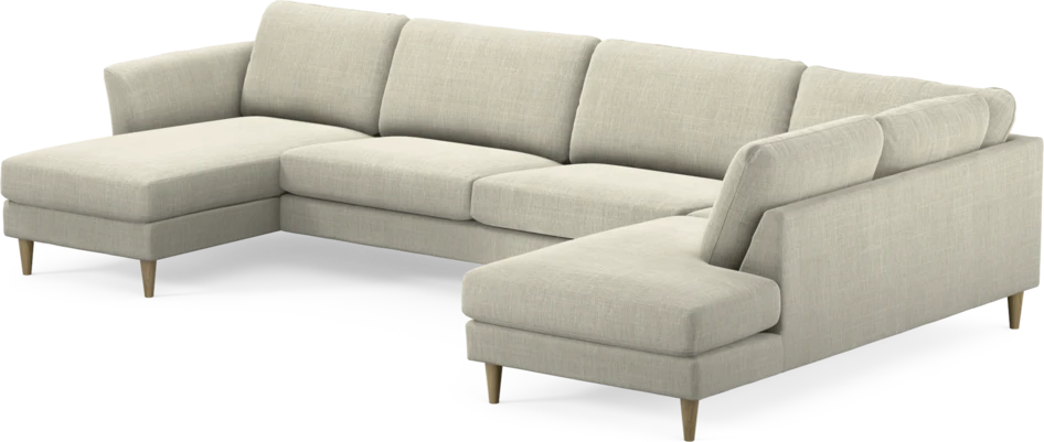 Bridge - 3-sits soffa med schäslong vänster och divan höger - Beige