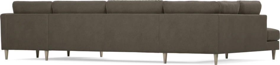 Bridge - 3-sits soffa med divan vänster och schäslong höger - Brun