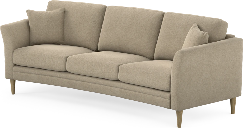 Eden - 3-sits soffa svängd - Beige