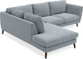 Madison - 2-sits soffa med divan vänster - Blå