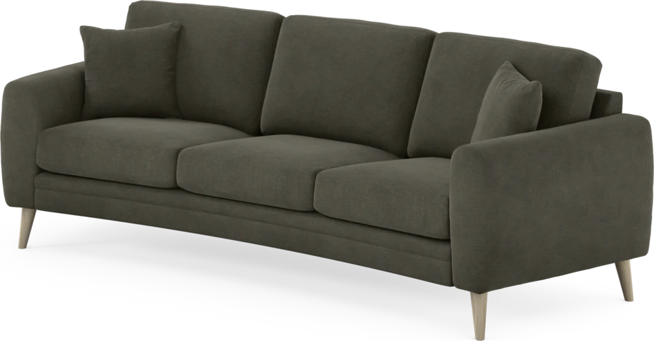 Eden - 3-sits soffa svängd - Grå
