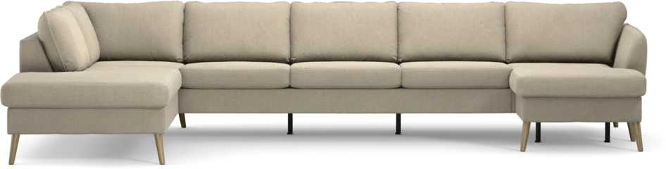 County - 4-sits soffa med divan vänster och schäslong höger - Beige