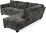 Friday - 2,5-sits soffa med divan höger - Grå