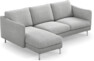 Madison Lux - 2-sits soffa med schäslong vänster - Grå