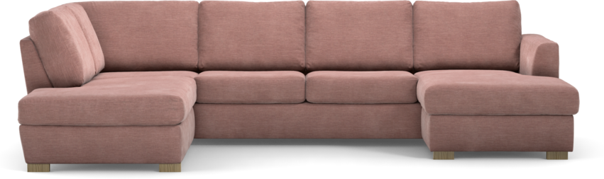 Friday - 3-sits soffa med divan vänster och schäslong höger - Rosa