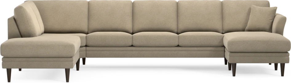 Eden - 3-sits soffa med divan vänster och schäslong höger - Beige