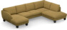 Madison Lux - 2-sits soffa med schäslong vänster och divan höger - Gul