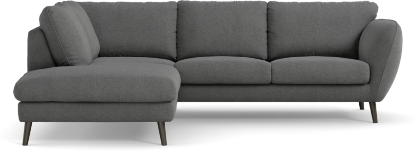 Madison Lux - 2-sits soffa med divan vänster - Grå