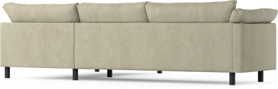 Cherrie - 3-sits soffa med divan höger, fast klädsel - Beige