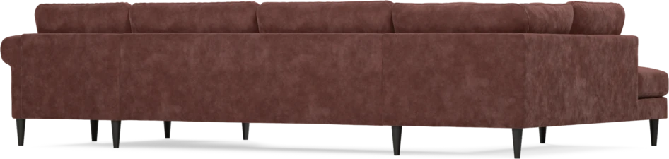 Bridge - 3-sits soffa med divan vänster och schäslong höger - Röd