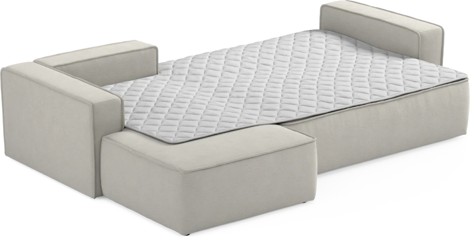 Ide - Bäddsoffa 3-sits med schäslong vänster - Vit