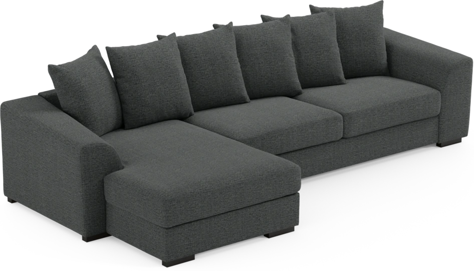 Town - 3-sits soffa med schäslong vänster - Grå