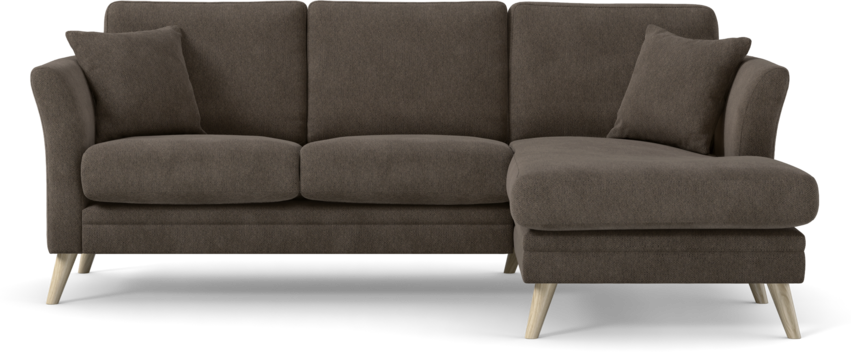 Eden - 2-sits soffa med schäslong - Gul