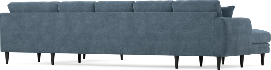 Eden - 3-sits soffa med schäslong vänster och divan höger - Blå