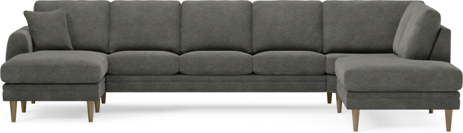 Eden - 3-sits soffa med schäslong vänster och divan höger - Grå