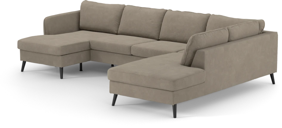 County - 3-sits soffa med schäslong vänster och divan höger - Beige