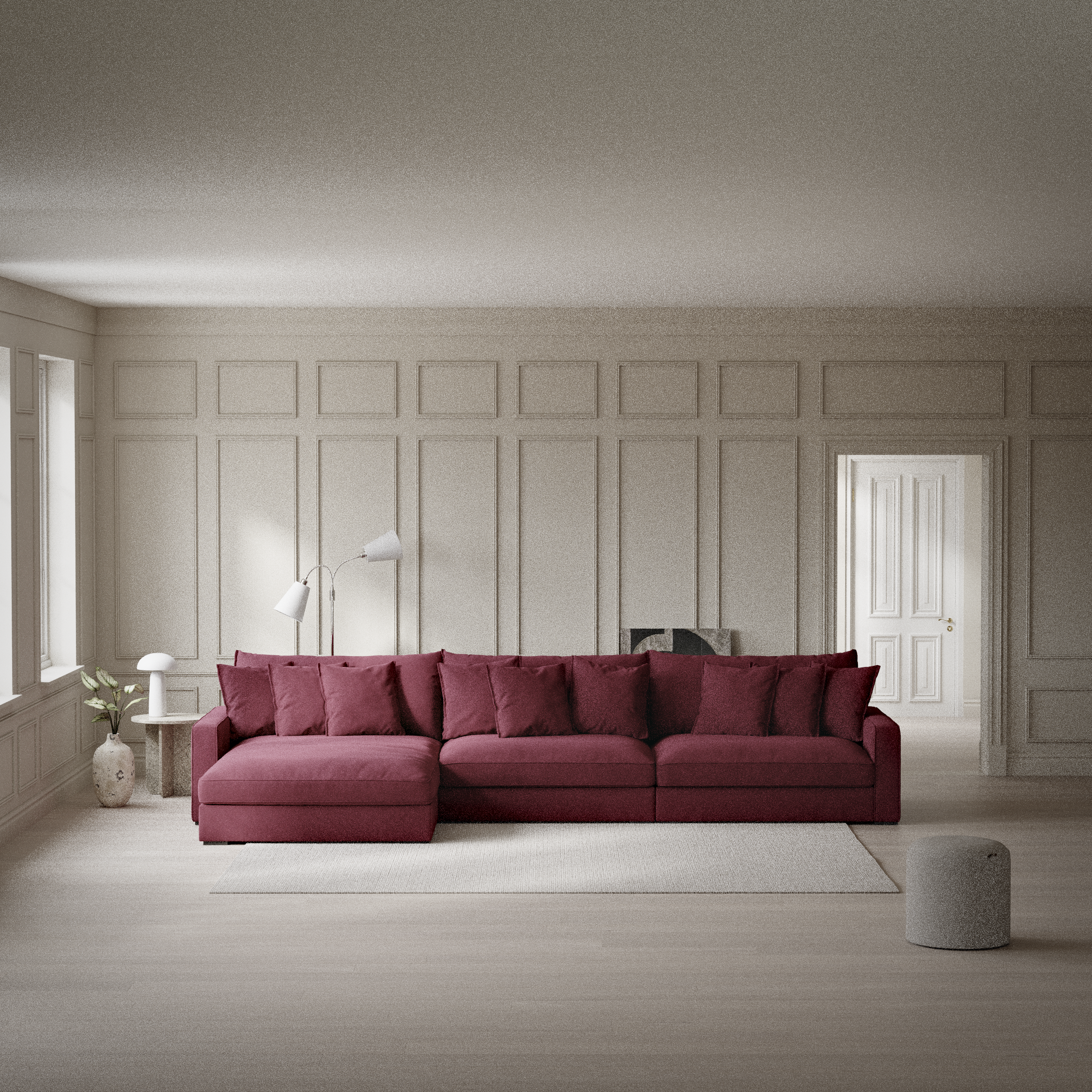 Rossi - 4-sits soffa med schäslong XL vänster - inspiration