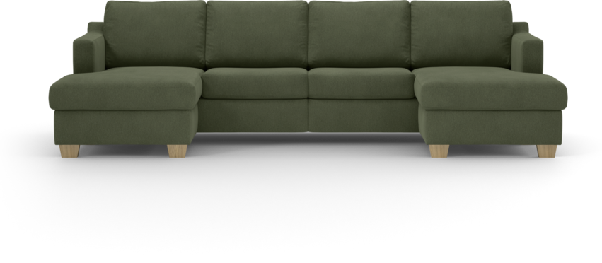 Friday - 2-sits soffa med två schäslonger - Grön