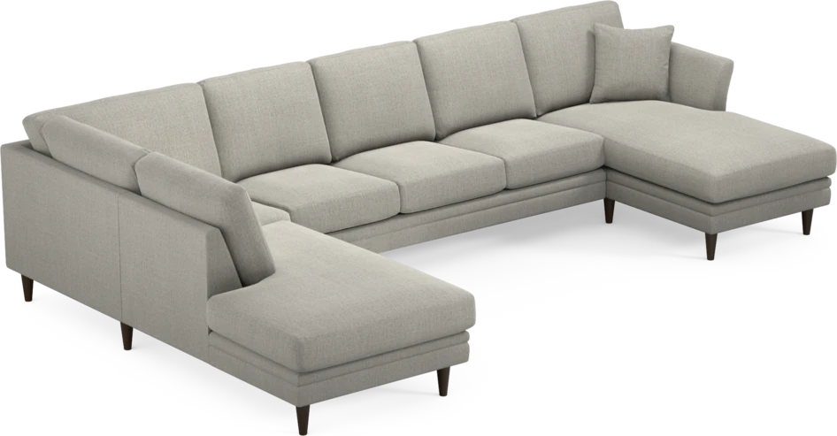 Eden - 3-sits soffa med divan vänster och schäslong höger - Grå