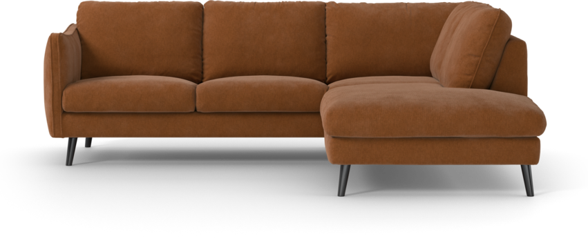 Madison - 2-sits soffa med divan höger - Orange