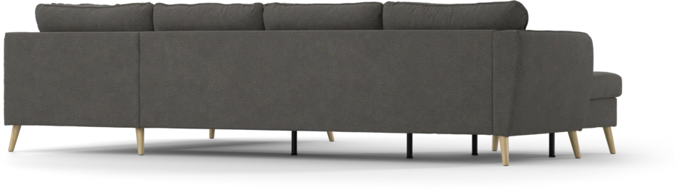 County - 3-sits soffa med schäslong vänster och divan höger - Brun
