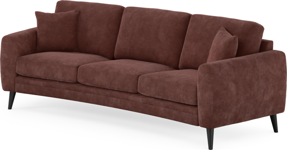 Eden - 3-sits soffa svängd - Röd