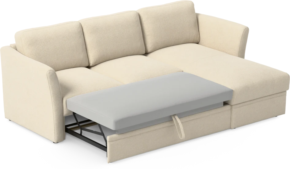 Öland - Bäddsoffa med schäslong höger - Beige