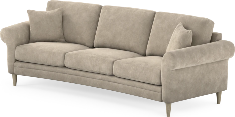 Eden - 3-sits soffa svängd - Beige
