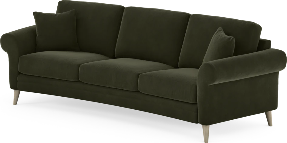 Eden - 3-sits soffa svängd - Grön