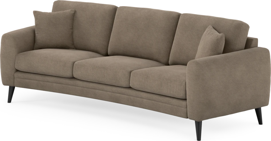 Eden - 3-sits soffa svängd - Brun