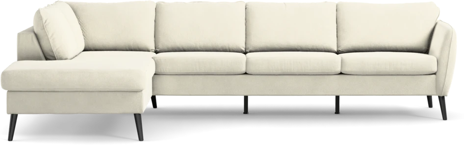 County - 3-sits soffa med divan vänster - Vit