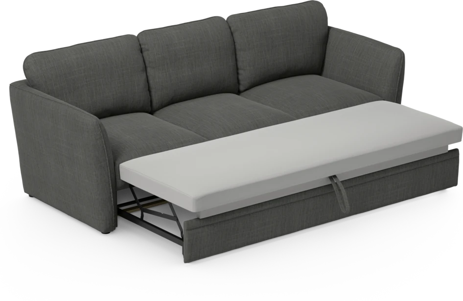 Öland - Bäddsoffa 3-sits, längsbäddad - Grå
