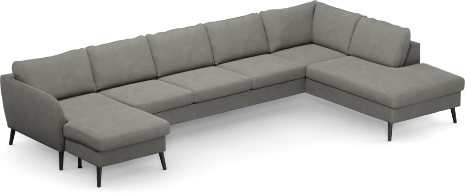 County - 4-sits soffa med schäslong vänster och divan höger - Grå