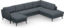 County - 3-sits soffa med schäslong vänster och divan höger - Blå