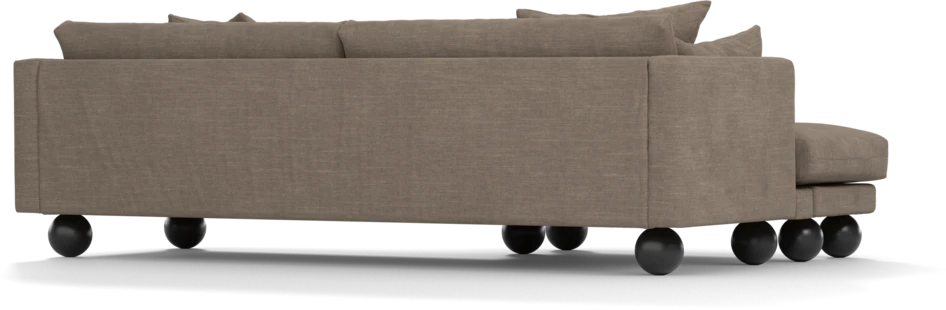 Harper - 4-sits med schäslong XL vänster - Brun
