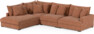 Rossi - 3-sits soffa med divan vänster - Gul