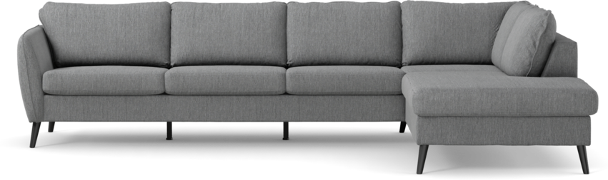 County - 3-sits soffa med divan höger - Grå