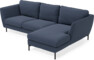 Madison Lux - 2-sits soffa med schäslong höger - Blå