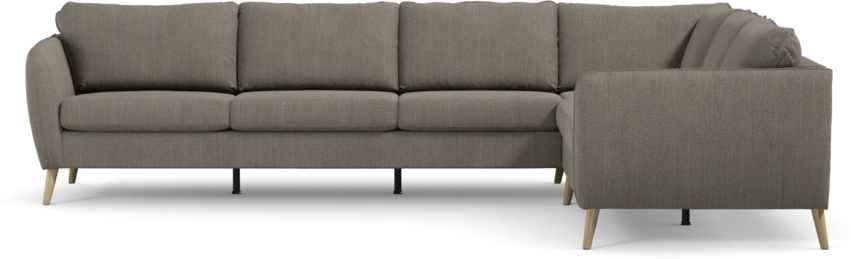 County - Hörnsoffa, 3+2-sits - Brun