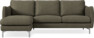 Madison Lux - 2-sits soffa med schäslong vänster - Brun