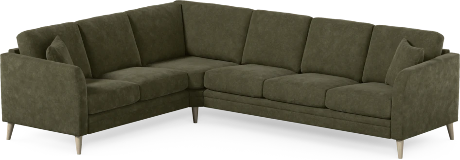 Eden - Hörnsoffa, 2+3-sits - Grön