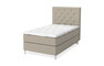 Dream Delux - Kontinentalsäng, enkelsäng med bäddmadrass Dream Delux vit - Beige