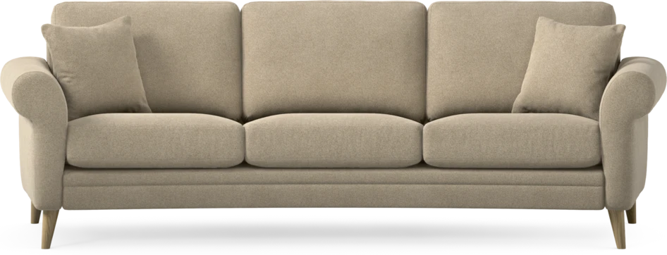 Eden - 3-sits soffa svängd - Beige
