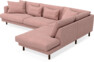 Harper - 3-sits soffa med divan höger - Rosa